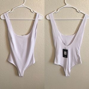 Fashion Nova white bodysuit NWT